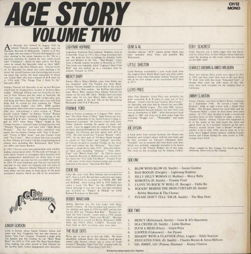 Various-50s/Rock & Roll/Rockabilly Ace Story (Volume Two) vinyl LP album (LP record) UK 50VLPAC602774