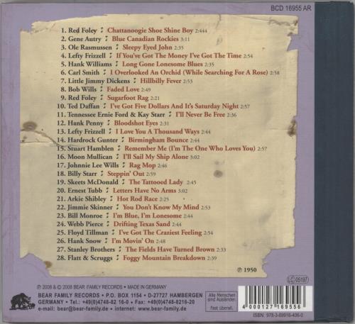 Various-50s/Rock & Roll/Rockabilly Dim Lights, Thick Smoke & Hillbilly Music: Country & Western Hit Parade - 1950 CD album (CDLP) German 50VCDDI861567