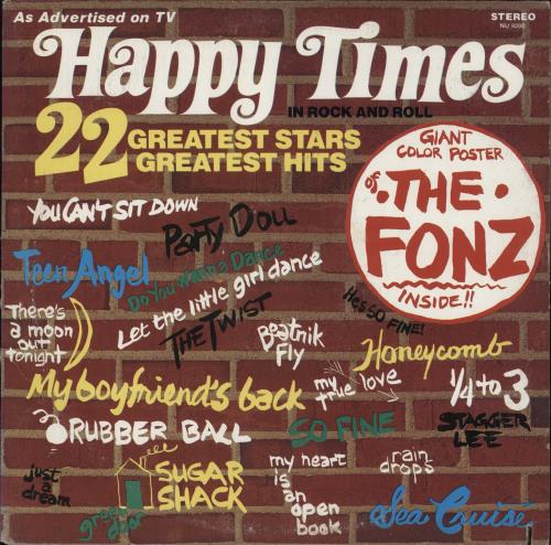 Various-50s/Rock & Roll/Rockabilly Happy Times (In Rock And Roll) vinyl LP album (LP record) US 50VLPHA865033