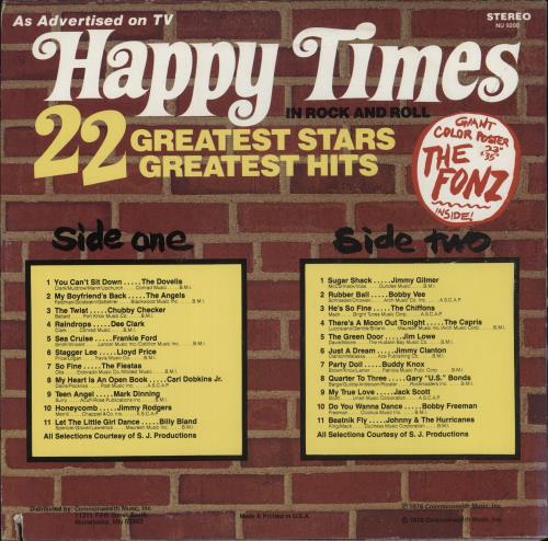 Various-50s/Rock & Roll/Rockabilly Happy Times (In Rock And Roll) vinyl LP album (LP record) US 50VLPHA865033