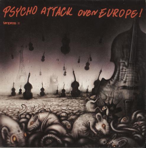 Various-50s/Rock & Roll/Rockabilly Psycho Attack Over Europe! vinyl LP album (LP record) Polish 50VLPPS742737