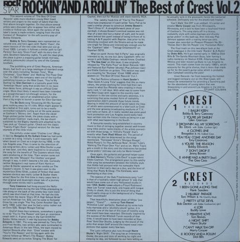Various-50s/Rock & Roll/Rockabilly Rockin' And A Rollin' The Best Of Crest Vol.2 vinyl LP album (LP record) UK 50VLPRO729564