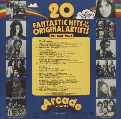 Various-60s & 70s 20 Fantastic Hits Volume Two vinyl LP album (LP record) UK SVALPFA293700