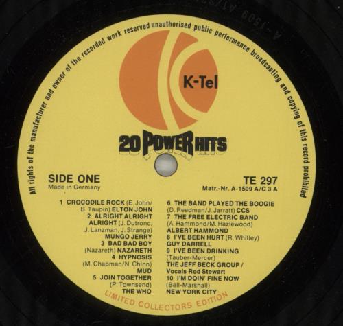 Various-60s & 70s 20 Power Hits vinyl LP album (LP record) UK SVALPPO579704