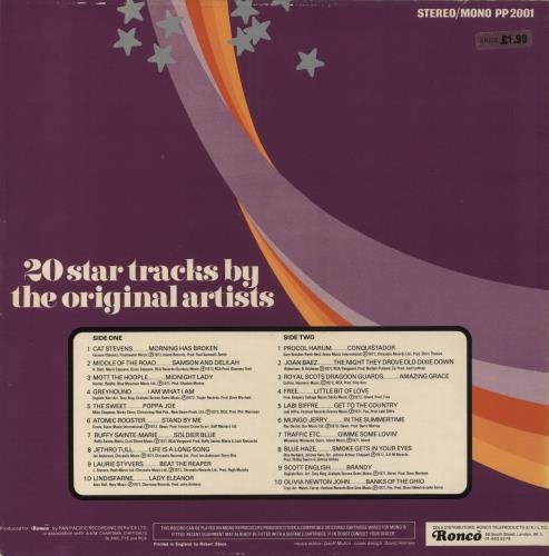 Various-60s & 70s 20 Star Tracks Vol. 1 vinyl LP album (LP record) UK SVALPST666116