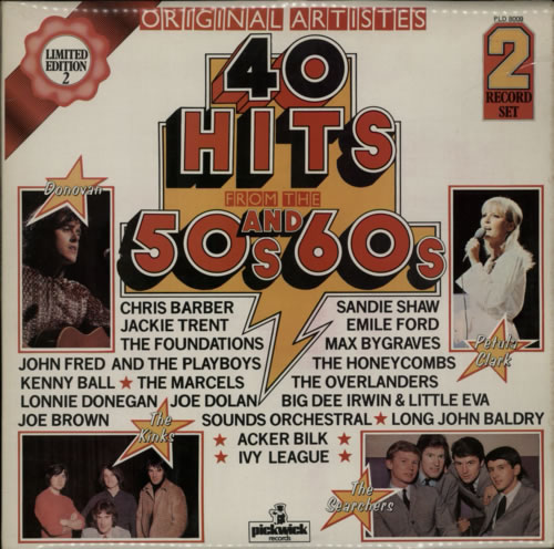 Various-60s & 70s 40 Hits From The 50s And 60s 2-LP vinyl record set (Double LP Album) UK SVA2LHI600658