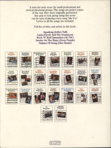 Various-60s & 70s 70s Rock Score book UK SVABKSR877353