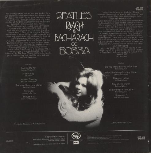 Various-60s & 70s Beatles, Bach & Bacharach Go Bossa vinyl LP album (LP record) UK SVALPBE557482