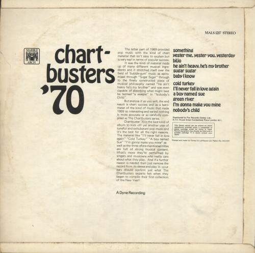 Various-60s & 70s Chartbusters '70 vinyl LP album (LP record) UK SVALPCH708153