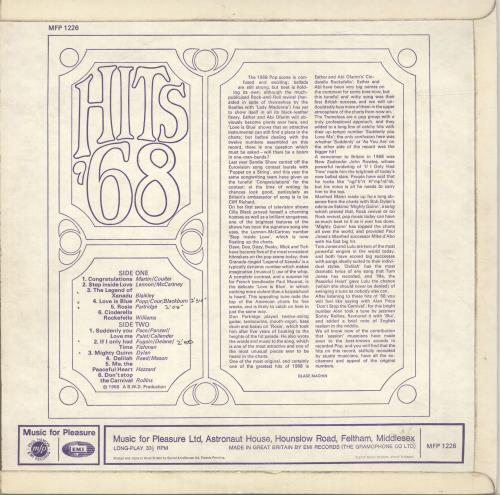 Various-60s & 70s Hits '68 vinyl LP album (LP record) UK SVALPHI694920