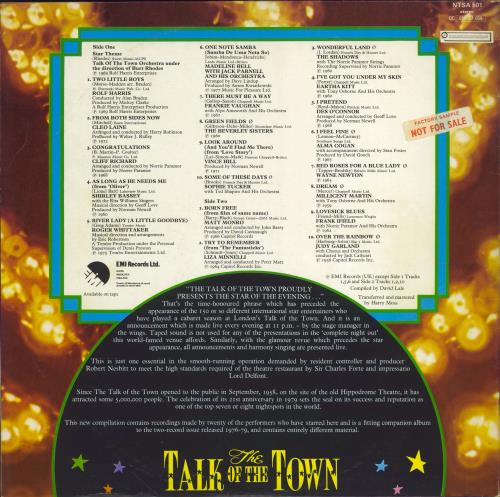 Various-60s & 70s International Stars Of The Talk Of The Town vinyl LP album (LP record) UK SVALPIN777327