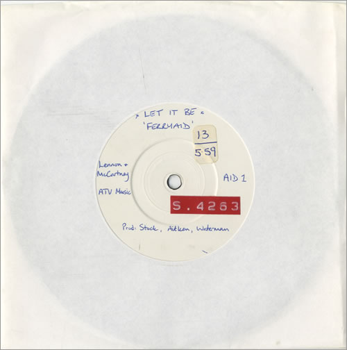 Various-60s & 70s Let It Be - White Label 7" vinyl single (7 inch record / 45) UK SVA07LE206257
