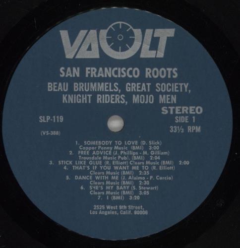 Various-60s & 70s San Francisco Roots vinyl LP album (LP record) US SVALPSA875646