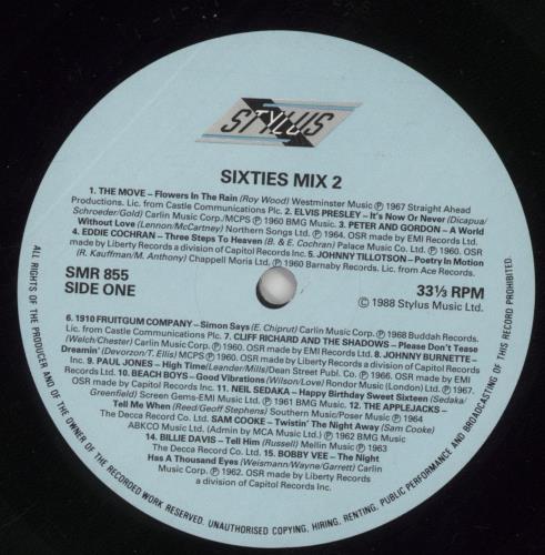 Various-60s & 70s Sixties Mix 2 2-LP vinyl record set (Double LP Album) UK SVA2LSI519943