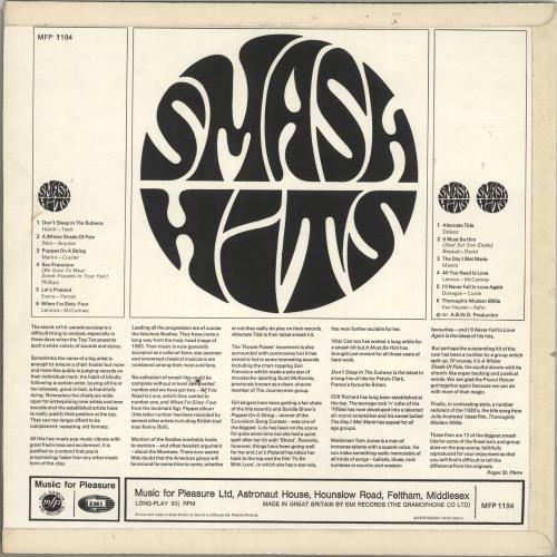 Various-60s & 70s Smash Hits vinyl LP album (LP record) UK SVALPSM695229