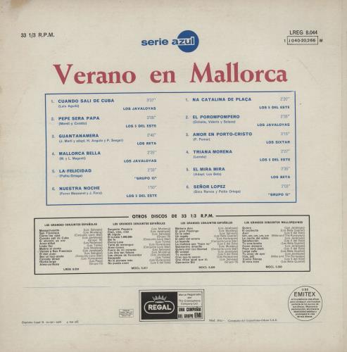 Various-60s & 70s Vacaciones En Mallorca vinyl LP album (LP record) Spanish SVALPVA762844