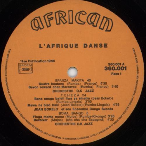 Various-Afrobeat L'Afrique Danse Vol.1 vinyl LP album (LP record) French 76TLPLA881293