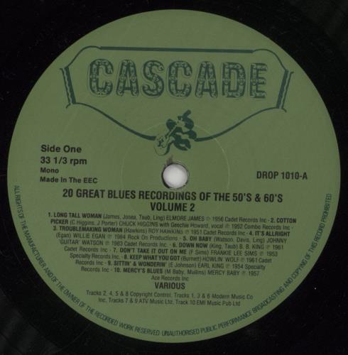 Various-Blues & Gospel 20 Great Blues Recordings - Volume 2 vinyl LP album (LP record) UK V-BLPGR337618