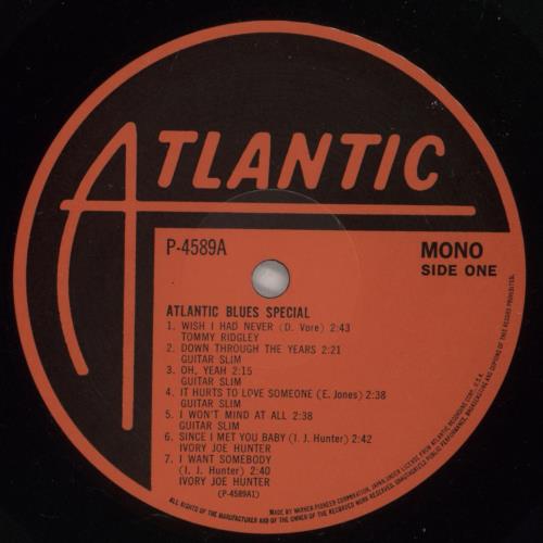 Various-Blues & Gospel Atlantic Blues Special vinyl LP album (LP record) Japanese V-BLPAT535704