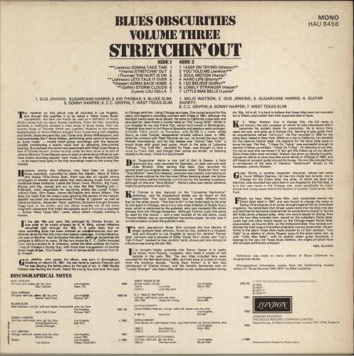 Various-Blues & Gospel Blues Obscurities Volume Three: Stretchin' Out vinyl LP album (LP record) UK V-BLPBL781084