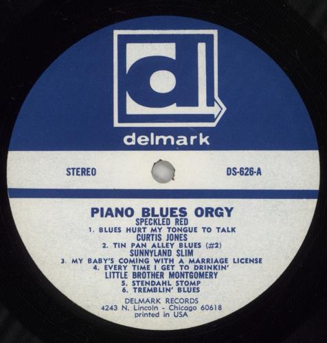 Various-Blues & Gospel Blues Piano Orgy vinyl LP album (LP record) US V-BLPBL599363