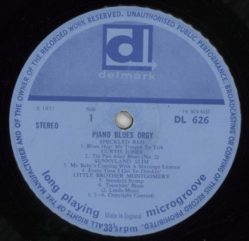 Various-Blues & Gospel Blues Piano Orgy vinyl LP album (LP record) UK V-BLPBL864947