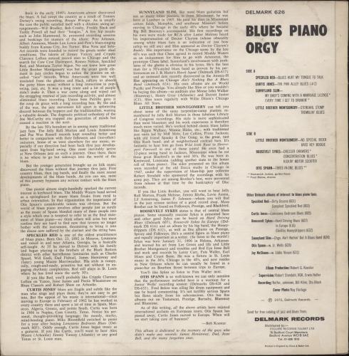 Various-Blues & Gospel Blues Piano Orgy vinyl LP album (LP record) UK V-BLPBL864947