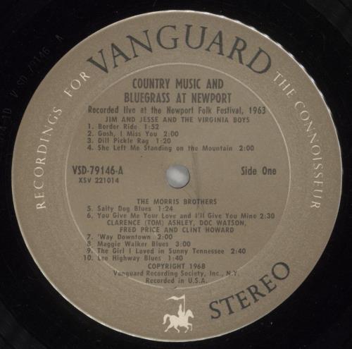 Various-Blues & Gospel Country Music And Bluegrass At Newport vinyl LP album (LP record) Canadian V-BLPCO876363