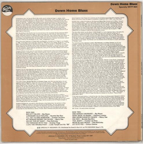 Various-Blues & Gospel Down Home Blues vinyl LP album (LP record) UK V-BLPDO727900