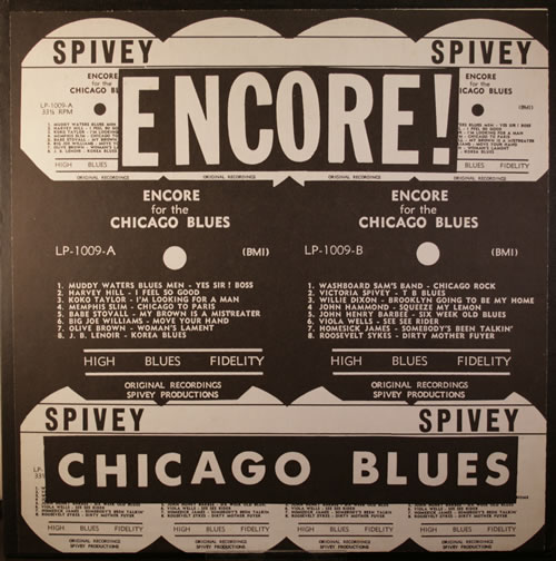 Various-Blues & Gospel Encore For The Chicago Blues vinyl LP album (LP record) US V-BLPEN552181