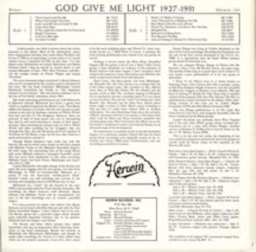 Various-Blues & Gospel God Give Me Light 1927-1931 vinyl LP album (LP record) US V-BLPGO708858