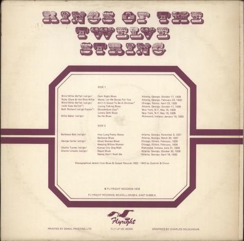 Various-Blues & Gospel Kings Of The Twelve String vinyl LP album (LP record) UK V-BLPKI701528