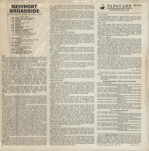 Various-Blues & Gospel Newport Broadside vinyl LP album (LP record) US V-BLPNE876361