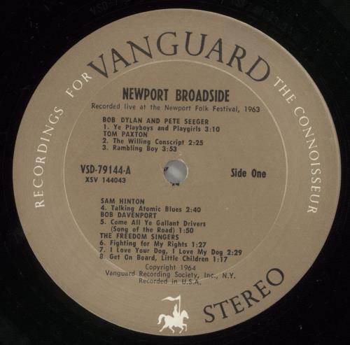 Various-Blues & Gospel Newport Broadside vinyl LP album (LP record) US V-BLPNE877030