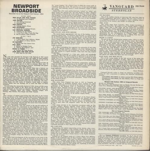 Various-Blues & Gospel Newport Broadside vinyl LP album (LP record) US V-BLPNE877030