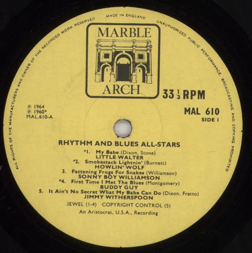 Various-Blues & Gospel Rhythm & Blues All Stars vinyl LP album (LP record) UK V-BLPRH271805