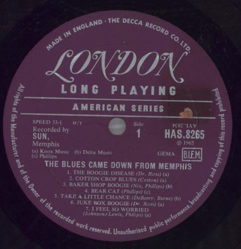 Various-Blues & Gospel The Blues Came Down From Memphis - VG vinyl LP album (LP record) UK V-BLPTH706596
