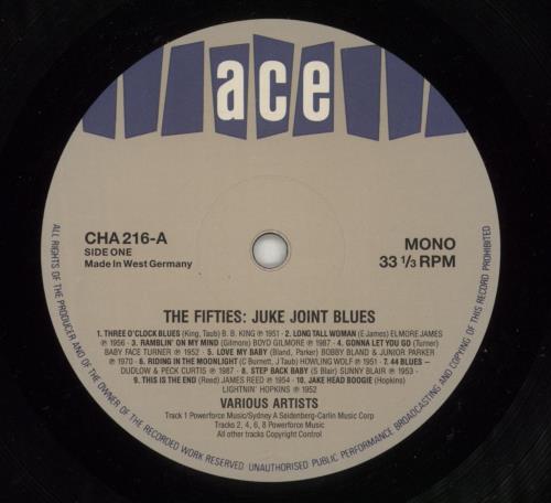 Various-Blues & Gospel The Fifties: Juke Joint Blues vinyl LP album (LP record) German V-BLPTH737027