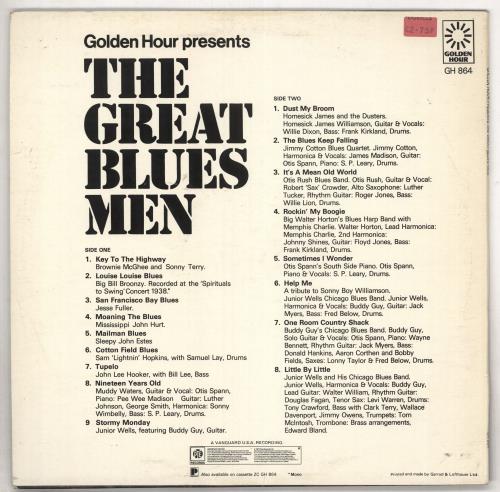 Various-Blues & Gospel The Great Blues Men 2-LP vinyl record set (Double LP Album) UK V-B2LTH737653