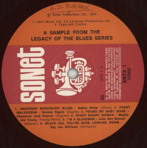 Various-Blues & Gospel The Legacy Of The Blues Sampler vinyl LP album (LP record) UK V-BLPTH332083