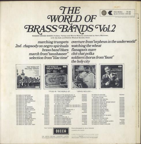 Various-Brass Bands The World Of Brass Bands Vol. 2 vinyl LP album (LP record) UK VB8LPTH630152