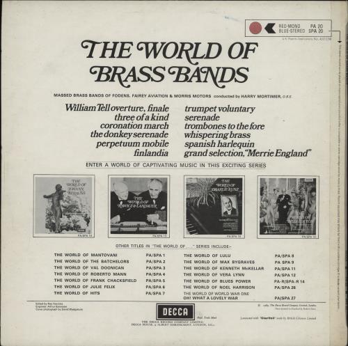 Various-Brass Bands The World Of Brass Bands vinyl LP album (LP record) UK VB8LPTH761967