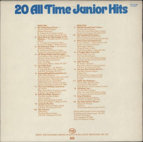 Various-Childrens 20 All Time Junior Hits vinyl LP album (LP record) UK VC0LPAL579295