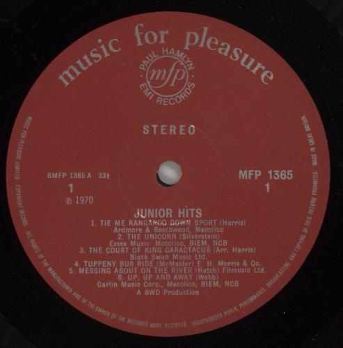 Various-Childrens Junior Hits vinyl LP album (LP record) UK VC0LPJU874546