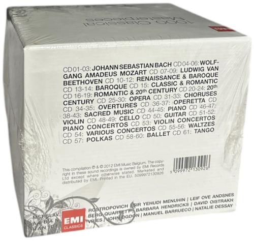 Various-Classical & Orchestral 1000 Classical Masterpieces - Sealed CD Album Box Set German VAFDXCL877511