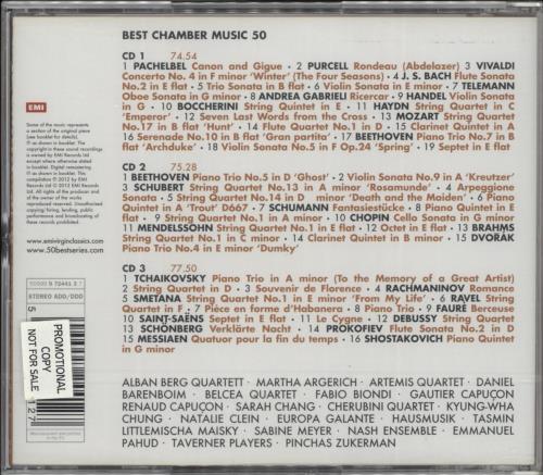 Various-Classical & Orchestral 50 Best Chamber Music - Sealed 3-CD album set (Triple CD) UK VAF3CBE877496