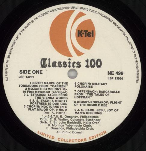 Various-Classical & Orchestral Classics 100 2-LP vinyl record set (Double LP Album) UK VAF2LCL710285