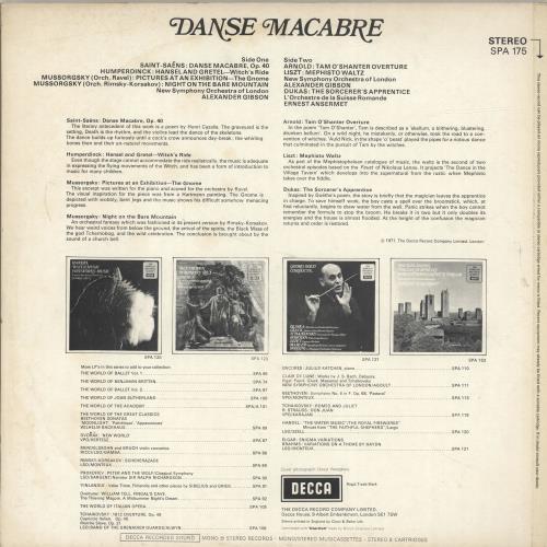 Various-Classical & Orchestral Danse Macabre vinyl LP album (LP record) UK VAFLPDA635093