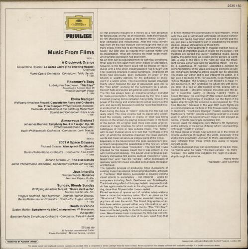 Various-Classical & Orchestral Great Film Classics vinyl LP album (LP record) UK VAFLPGR878380