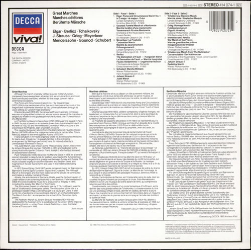Various-Classical & Orchestral Great Marches vinyl LP album (LP record) UK VAFLPGR525653